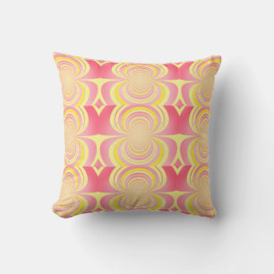 Yellow Coral Spiral Pattern Kissen