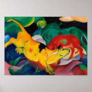 Yellow Cow by Franz Marc Poster