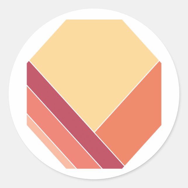 Yellow Creamsicle Citrus Eleganter Sommer Runder Aufkleber (Vorderseite)