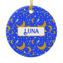 Yellow Crescent Moons schießen Star Space Rockets