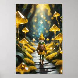 Yellow Crystal Elf Poster