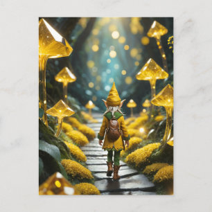 Yellow Crystal Elf Postkarte