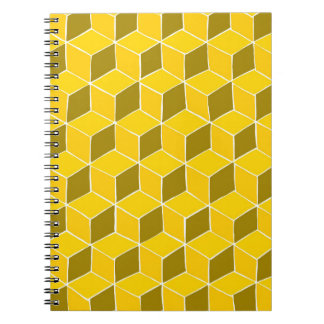 Yellow cube Quiltmuster-Notebook Notizblock
