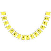 Yellow Custom Frack Party Bunting Banner