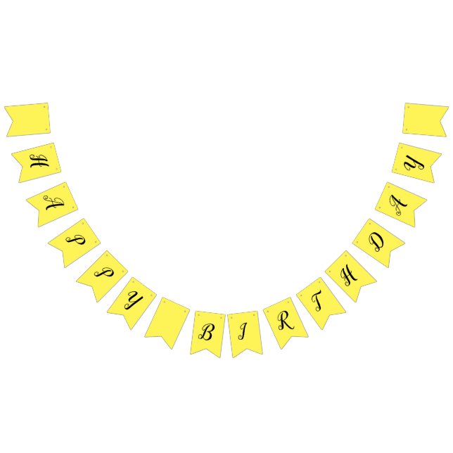 Yellow Custom Frack Party Bunting Banner (Alle)