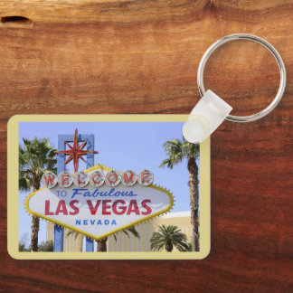 Yellow Custom Las Vegas Nevada Begrüßungszeichen Schlüsselanhänger