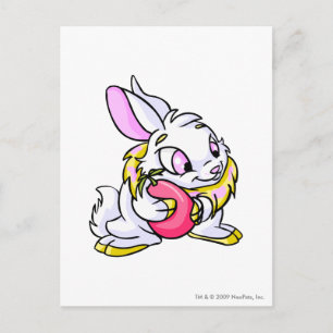 Yellow Cybunny hugging Negg Postkarte