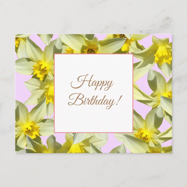 Yellow Daffodien Custom Postcard Postkarte (Vorderseite)