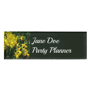 Yellow Daffodien I Cheery Spring Blumen Namenschild
