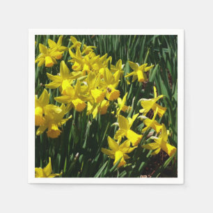 Yellow Daffodien I Cheery Spring Blumen Serviette