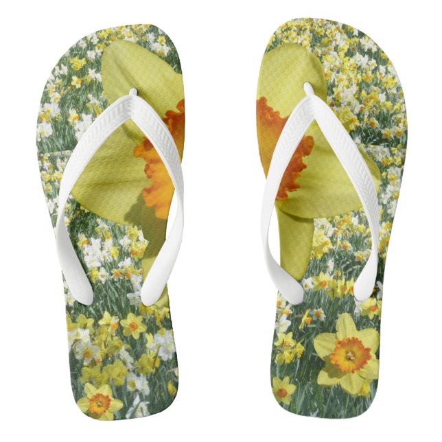 Yellow Daffodil Flip Flops (Fußbett)