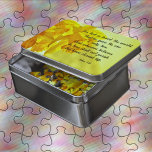 Yellow Daffodil John 3:16 für Gott So geliebt. Puzzle<br><div class="desc">Schönes Puzzle mit Foto Box zum halten Puzzle. Schöne gelbe Tüte mit Johannes 3:16 "Für Gott so liebte die Welt,  dass Er Seinen und einzigen Sohn gab,  sodass wer an Ihn glaubt nicht zugrunde gehen wird,  sondern ewiges Leben haben wird." Ideal für den Liebhaber von Puzzles!</div>