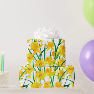 Yellow Daffodil Pattern Geschenkpapier