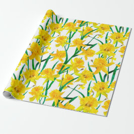 Yellow Daffodil Pattern Geschenkpapier