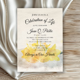 Yellow Daffodils Aquarellfeier des Lebens Einladung