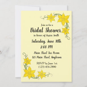 Yellow Daffodils Blumendusche Blume Bridal Baby Du Einladung