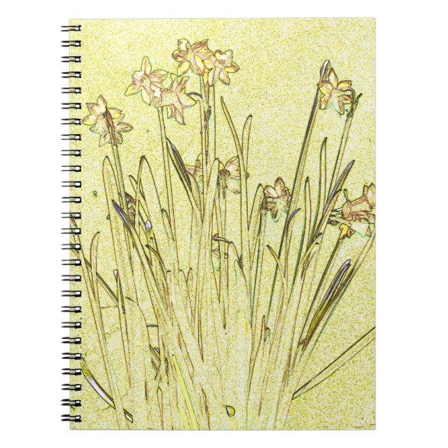 Yellow Daffodin Blume Notebook Notizblock (Vorderseite)