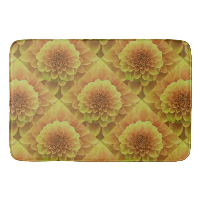 Yellow Dahlia Badematte (Vorderseite)