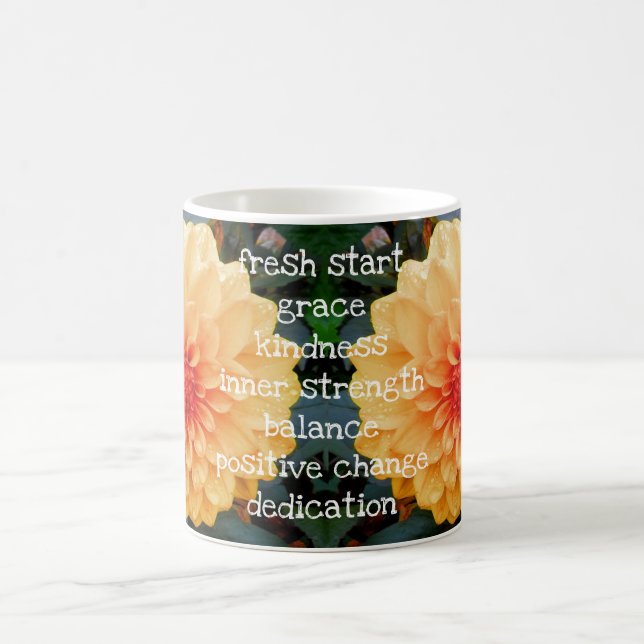 Yellow Dahlia Blume Kaffeetasse (Mittel)