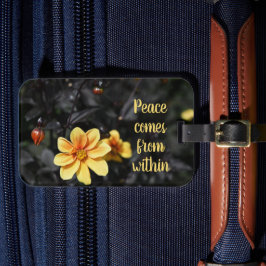 Yellow Dahlia Blume Wisley Gardens Motivierend Gepäckanhänger