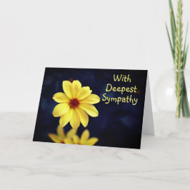 Yellow Dahlia Elegante Blume mit tiefstem Beileid Karte