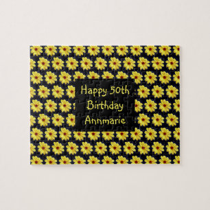 Yellow Dahlia Elegante Blume Spaß 50. Geburtstag Puzzle
