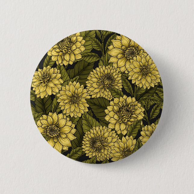 Yellow Dahlia Garden Button (Vorderseite)