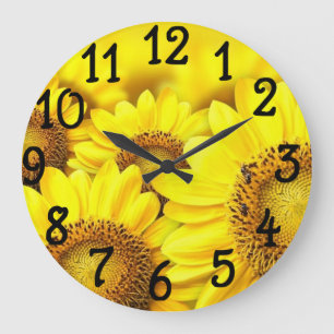 Yellow Daisies Design Schlafzimmer Dorm Wall Uhr