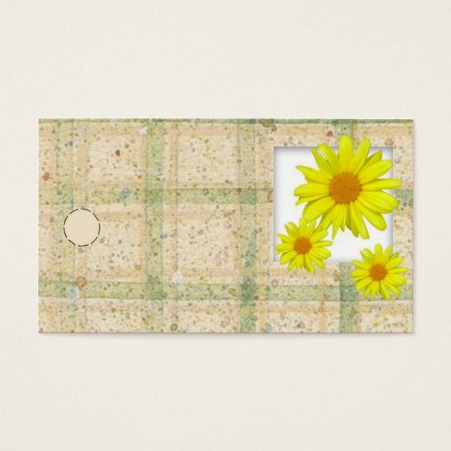 Yellow Daisies Hang Tag (Vorderseite)