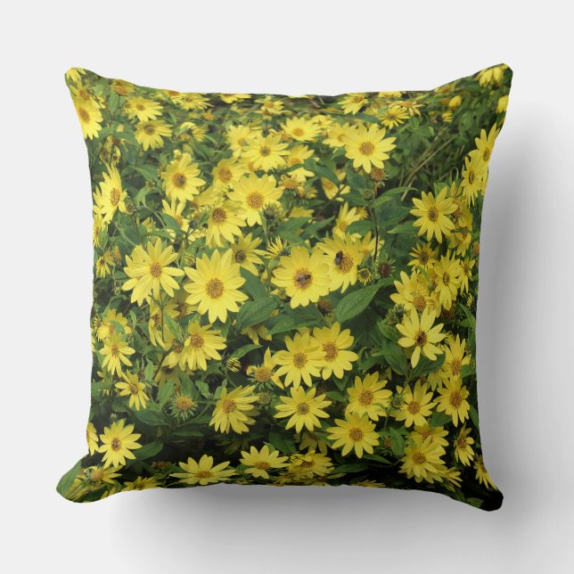 Yellow Daisies Kissen (Vorderseite)