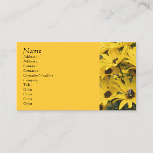 Yellow Daisis Flower Fotografy Business Card Visitenkarte