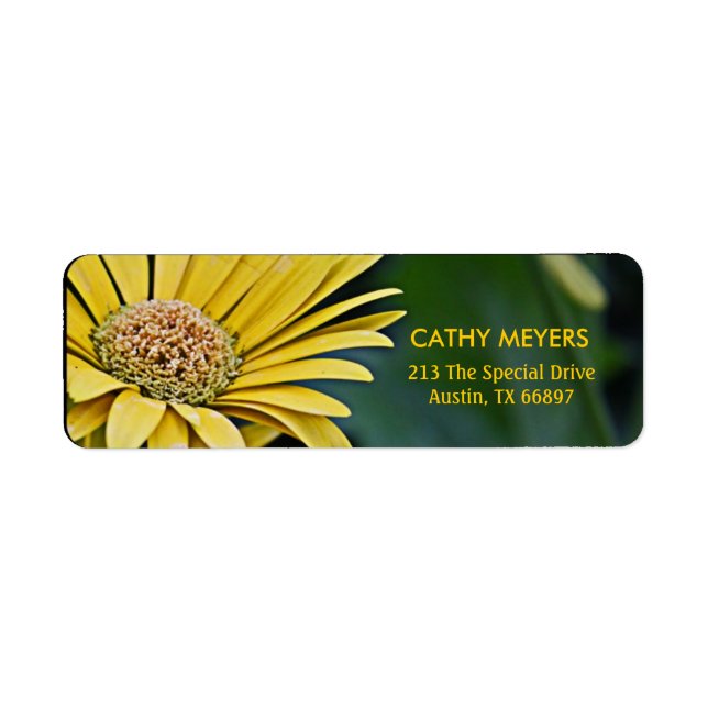 Yellow Daisy Address Labels (Vorne)