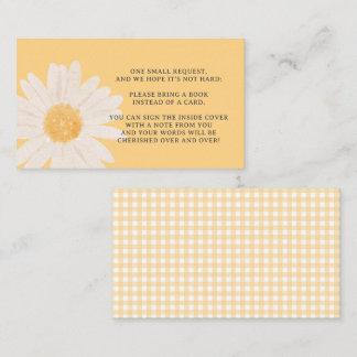 Yellow Daisy Baby Showbücher für Babykarten Platzkarte