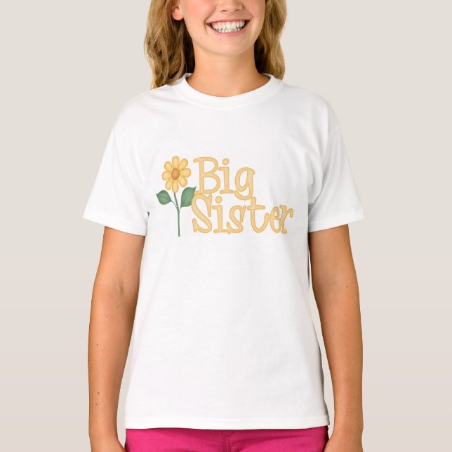 Yellow Daisy Big Sister T - Shirt (Vorderseite)
