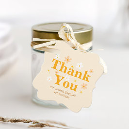 Yellow Daisy Birthday Danke Geschenkanhänger