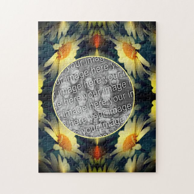 Yellow Daisy Blume Abstrakt Erstellen Sie Ihr eige Puzzle (Vertikal)