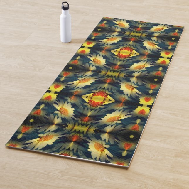 Yellow Daisy Blume Abstrakt Yogamatte (Beispiel)