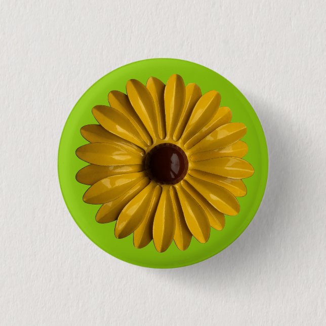Yellow Daisy Blume - Bouquet Spring Summer Garden Button (Vorderseite)