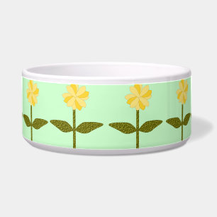 Yellow Daisy Blume Dog Bowl Napf