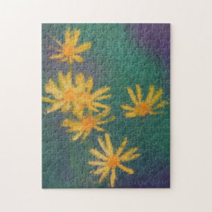 Yellow Daisy Blume Impressionistisches Foto Malere Puzzle
