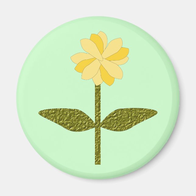 Yellow Daisy Blume Magnet (Vorne)