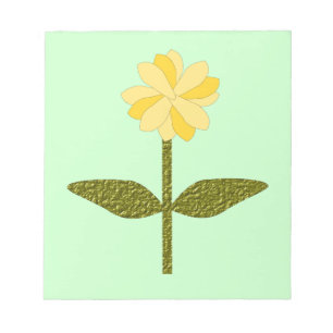 Yellow Daisy Blume Notepad Notizblock