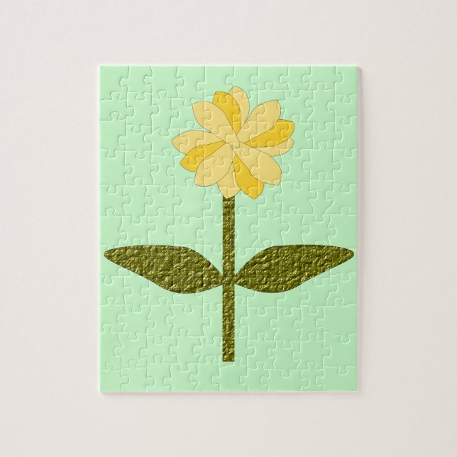 Yellow Daisy Blume Puzzle (Vertikal)