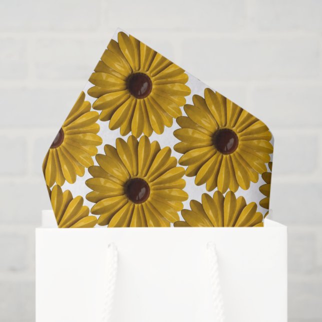 Yellow Daisy Blume Summer Birthday Garden Bouquet Seidenpapier (Geschenktüte)