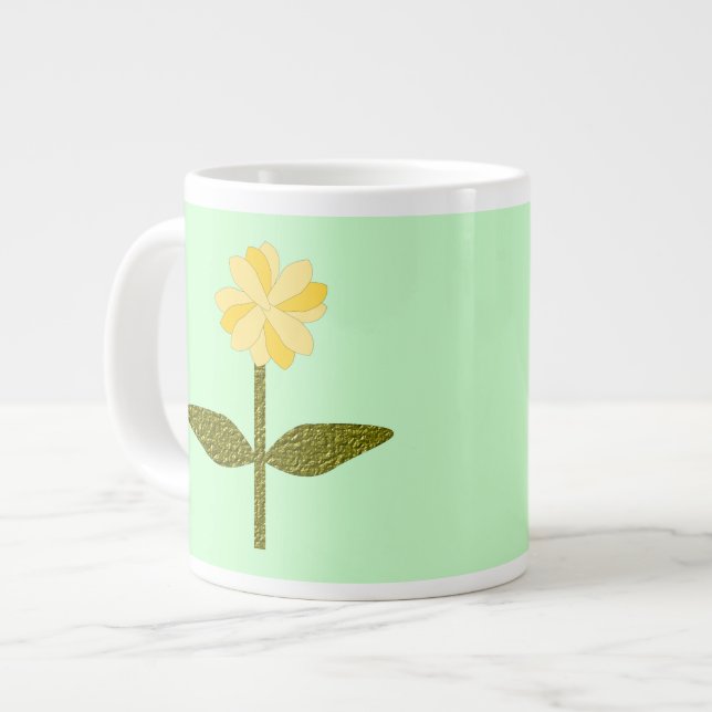 Yellow Daisy Blume Tasse (Vorderseite Links)