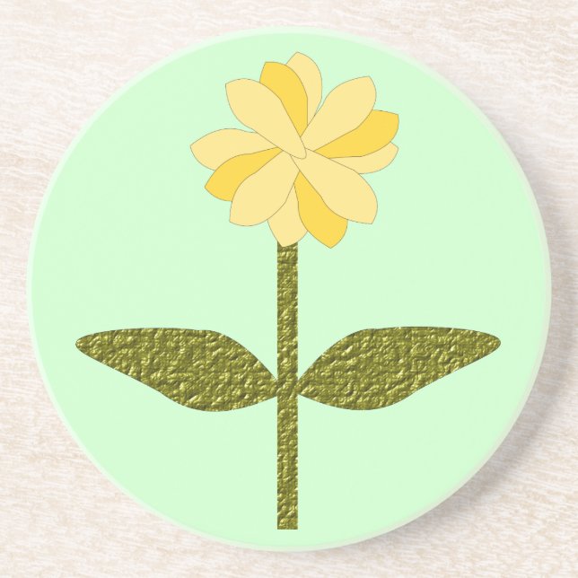 Yellow Daisy Blume Untersetzer (Vorne)