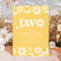 Yellow Daisy Boho Zweiter Geburtstag