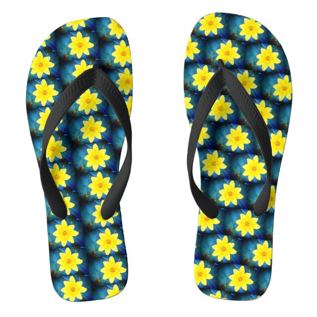 Yellow Daisy Delights Flip Flops (Fußbett)