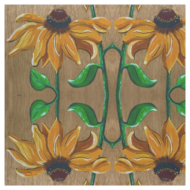 Yellow Daisy Fabric Stoff (Muster)