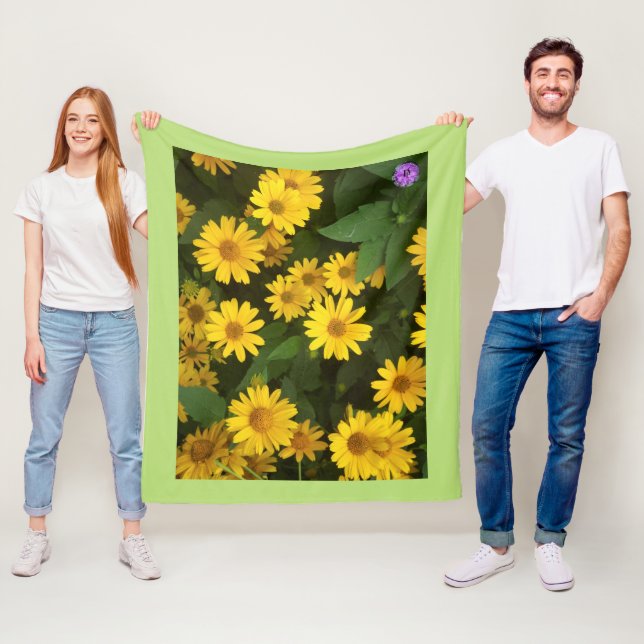 Yellow Daisy Fleece Blanket (Beispiel)